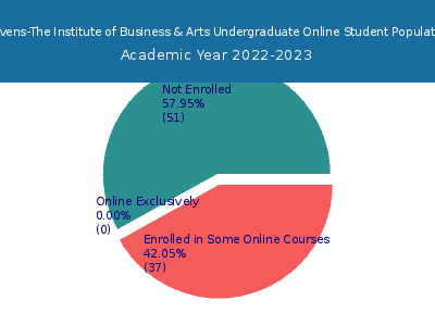 Stevens-The Institute of Business & Arts 2023 Online Student Population chart
