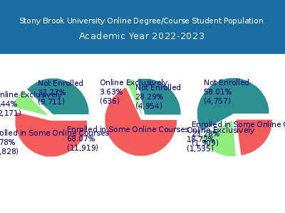 Stony Brook University 2023 Online Student Population chart