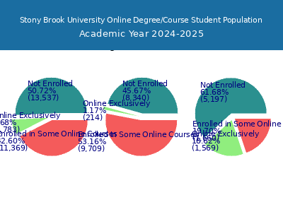 Stony Brook University 2025 Online Student Population chart