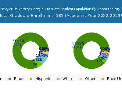 Strayer University-Georgia 2023 Graduate Enrollment by Gender and Race chart