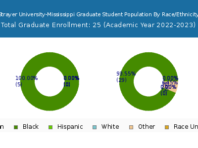 Strayer University-Mississippi 2023 Graduate Enrollment by Gender and Race chart