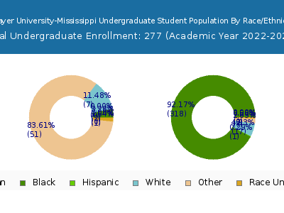 Strayer University-Mississippi 2023 Undergraduate Enrollment by Gender and Race chart
