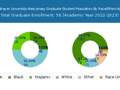 Strayer University-New Jersey 2023 Graduate Enrollment by Gender and Race chart