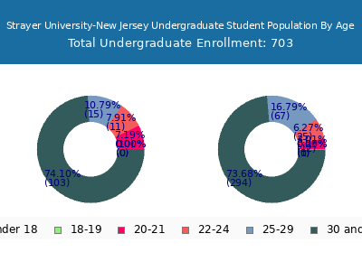 Strayer University-New Jersey 2024 Undergraduate Enrollment Age Diversity Pie chart