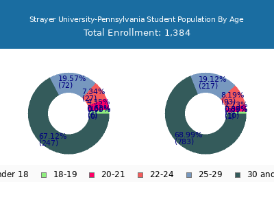 Strayer University-Pennsylvania 2024 Student Population Age Diversity Pie chart