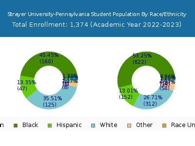 Strayer University-Pennsylvania 2023 Student Population by Gender and Race chart
