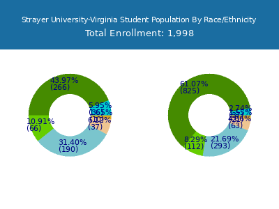 Strayer University-Virginia 2025 Student Population by Gender and Race chart