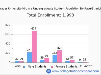 Strayer University-Virginia 2025 Undergraduate Enrollment by Gender and Race chart