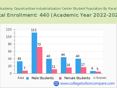 Summit Academy Opportunities Industrialization Center 2023 Student Population by Gender and Race chart