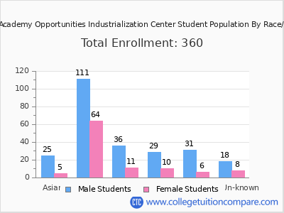 Summit Academy Opportunities Industrialization Center 2025 Student Population by Gender and Race chart