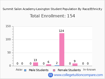 Summit Salon Academy-Lexington 2025 Student Population by Gender and Race chart