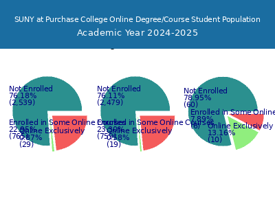 SUNY at Purchase College 2025 Online Student Population chart