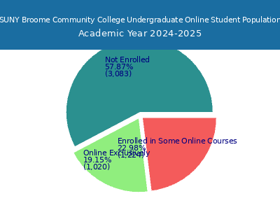 SUNY Broome Community College 2025 Online Student Population chart