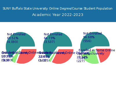 SUNY Buffalo State University 2023 Online Student Population chart