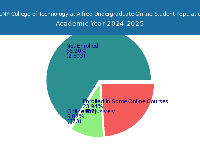 SUNY College of Technology at Alfred 2025 Online Student Population chart