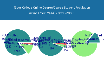 Tabor College 2023 Online Student Population chart
