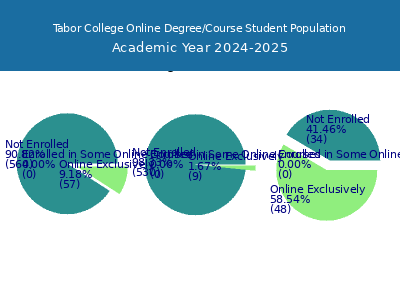 Tabor College 2025 Online Student Population chart