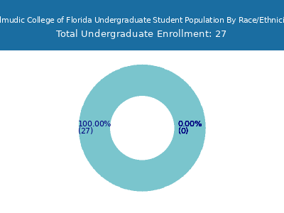 Talmudic College of Florida 2025 Undergraduate Enrollment by Gender and Race chart