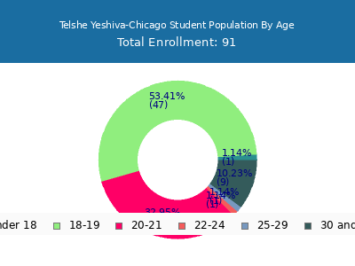 Telshe Yeshiva-Chicago 2024 Student Population Age Diversity Pie chart