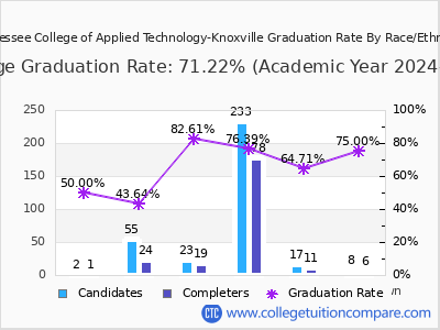 Tennessee College of Applied Technology-Knoxville graduation rate by race