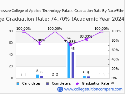 Tennessee College of Applied Technology-Pulaski graduation rate by race