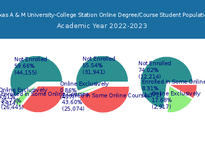 Texas A & M University-College Station 2023 Online Student Population chart