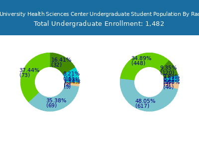 Texas Tech University Health Sciences Center 2025 Undergraduate Enrollment by Gender and Race chart