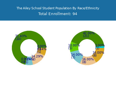 The Ailey School 2025 Student Population by Gender and Race chart