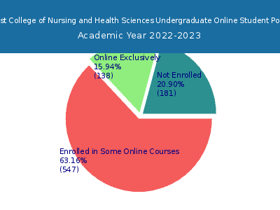 The Christ College of Nursing and Health Sciences 2023 Online Student Population chart