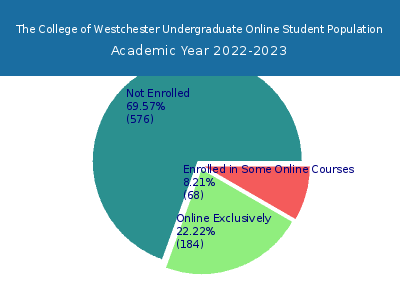 The College of Westchester 2023 Online Student Population chart