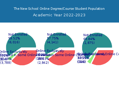 The New School 2023 Online Student Population chart