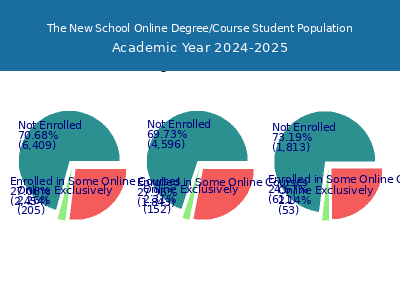 The New School 2025 Online Student Population chart