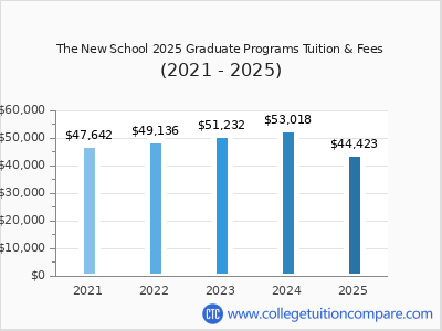 The New School 2025 graduate tuition chart