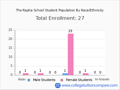 The Rapha School 2025 Student Population by Gender and Race chart
