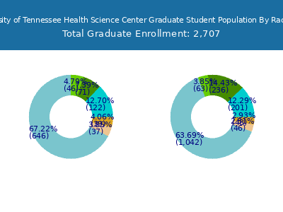 The University of Tennessee Health Science Center 2025 Graduate Enrollment by Gender and Race chart