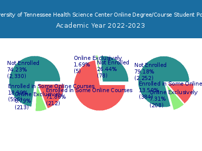 The University of Tennessee Health Science Center 2023 Online Student Population chart