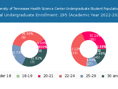 The University of Tennessee Health Science Center 2023 Undergraduate Enrollment Age Diversity Pie chart