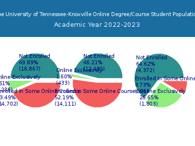 The University of Tennessee-Knoxville 2023 Online Student Population chart