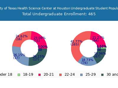 The University of Texas Health Science Center at Houston 2024 Undergraduate Enrollment Age Diversity Pie chart