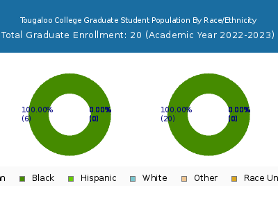 Tougaloo College 2023 Graduate Enrollment by Gender and Race chart