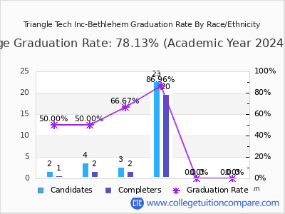 Triangle Tech Inc-Bethlehem graduation rate by race