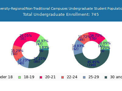 Trine University-Regional/Non-Traditional Campuses 2025 Undergraduate Enrollment Age Diversity Pie chart