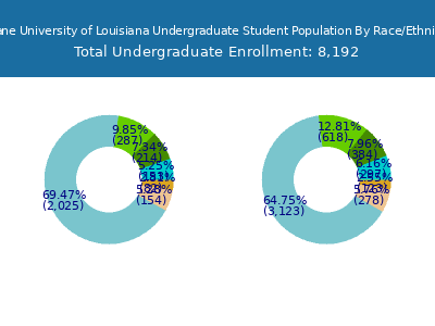 Tulane University of Louisiana 2025 Undergraduate Enrollment by Gender and Race chart
