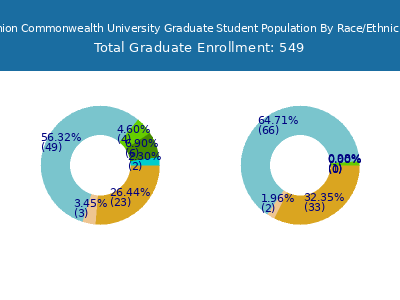 Union Commonwealth University 2025 Graduate Enrollment by Gender and Race chart