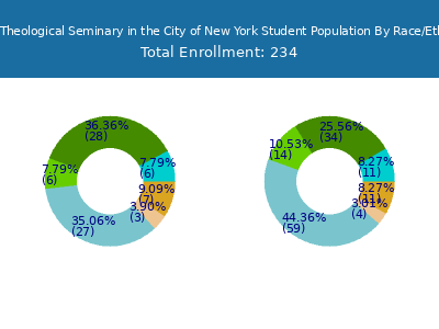 Union Theological Seminary in the City of New York 2025 Student Population by Gender and Race chart