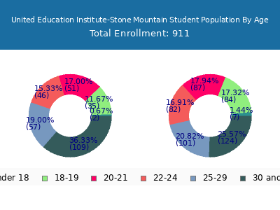 United Education Institute-Stone Mountain 2024 Student Population Age Diversity Pie chart