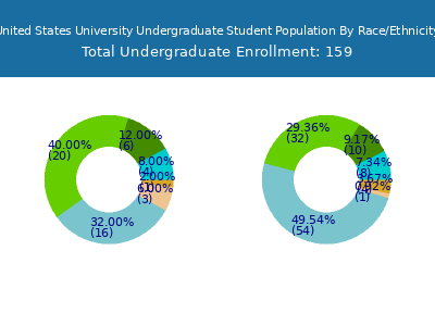 United States University 2025 Undergraduate Enrollment by Gender and Race chart