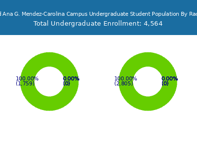 Universidad Ana G. Mendez-Carolina Campus 2025 Undergraduate Enrollment by Gender and Race chart