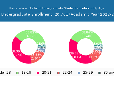 University at Buffalo 2023 Undergraduate Enrollment Age Diversity Pie chart