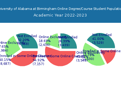 University of Alabama at Birmingham 2023 Online Student Population chart